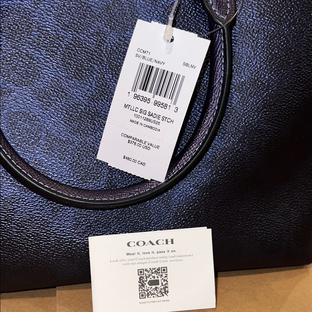 Coach Sadie Satchel Bag In Signature Canvas NWT - Picture 13 of 13